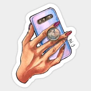 Hello cell phone :) Sticker